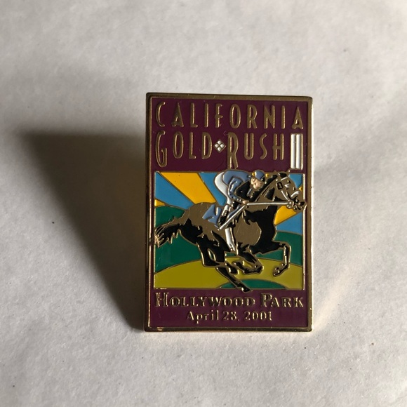 2001 Hollywood Park California Gold Rush Pinback - Picture 3 of 8